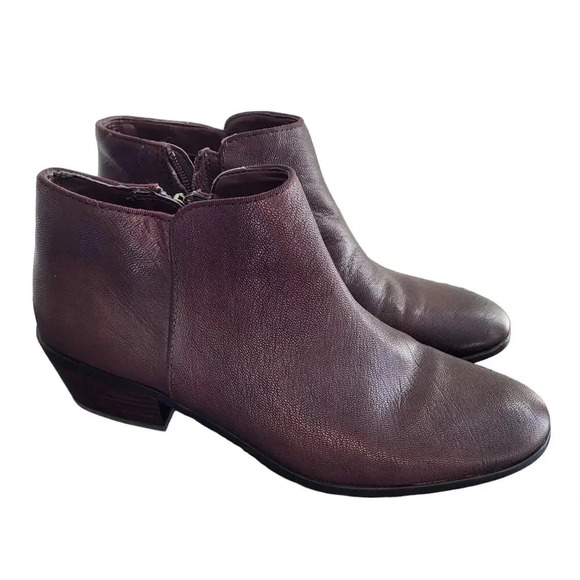 Sam Edelman Petty Brown Leather Zip Up Ankle Chelsea Booties Womens Size 8M 39 - Picture 3 of 7